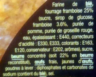 List of product ingredients Gâteau Breton Fourré Framboise La Biscuiterie de Bretagne 400 g