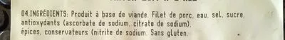 Lista de ingredientes del producto Filet de porc mariné Ail & persil Nobles 350 g