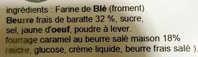 List of product ingredients Gâteau Breton Fourré Caramel au Beurre Salé La Ronde Bretonne 