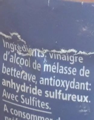 List of product ingredients Vinaigre blanc  