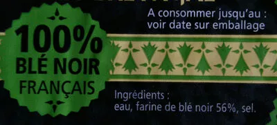 Liste des ingrédients du produit 6 galettes fabriqués en Bretagne L'authentik 450 g , 6x 75g