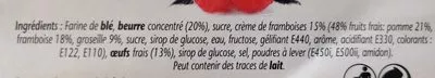 List of product ingredients Demi-Lune Gâteau Breton Crème de Framboise Ker'Kelau 400 g