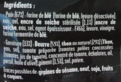 List of product ingredients Black Préfou Thon Piment Paso 350 g