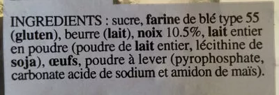 List of product ingredients Gateau aux noix Le Pastissou 