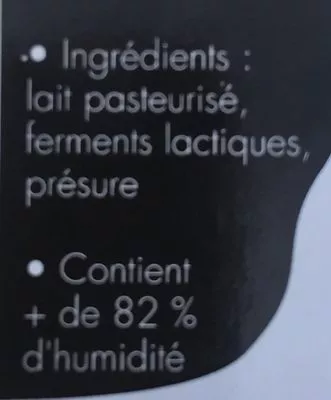 Liste des ingrédients du produit Faisselle Coeur de fermier 4 x 100g