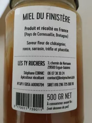 Liste des ingrédients du produit Miel du Finistère Les Ty Ruchers 500 g