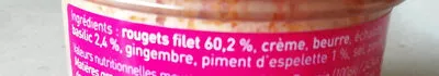 Liste des ingrédients du produit Rillettes de rougets barbets au basilic et piment d'Espelette Les P'tites Cabines 90g