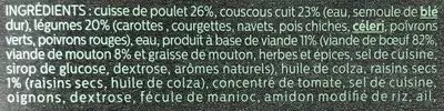 Liste des ingrédients du produit Couscous Royal Fleury Michon 400 g