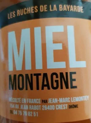 List of product ingredients Miel Montagne Les Ruches de la Bayarde 