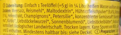 List of product ingredients Hühnerbouillon Natur compagnie 100 g