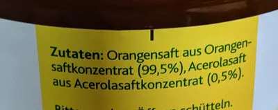 List of product ingredients Milde Orange Eckes-Granini Deutschland GmbH 1 l