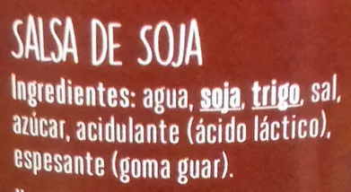 List of product ingredients Salsa de soja Aiko 250 ml