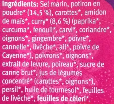 Lista de ingredientes del producto Drikke Bouillon Hot Curry Ø Natur compagnie 