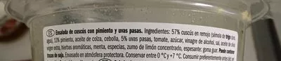 Lista de ingredientes del producto Couscoussalat Paprika Rosinen Vitakrone Chef Select 200 g