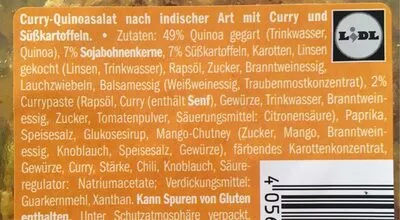 List of product ingredients Ensalada quinoa, habas de soja y boniato Chef Select 230 g