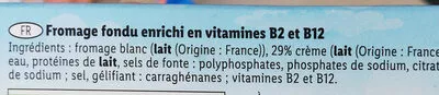 Lista de ingredientes del producto Les carrés crémeux Milbona, Lidl 240 g