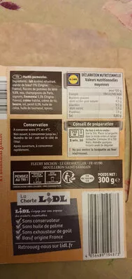 List of product ingredients Hachis parmentier à l'Emmental gratiné Toque du Chef, Lidl 300 g