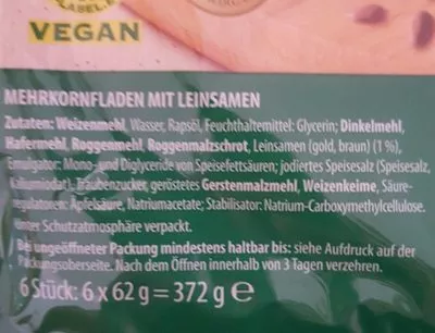List of product ingredients Wraps Mühlengold Klassisch Aldi 372 g