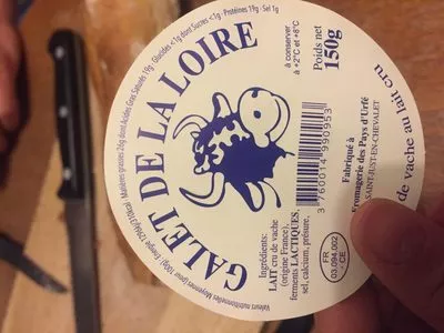 Liste des ingrédients du produit Galet De La Loire Fromagerie des Pays d'Urfe 150g