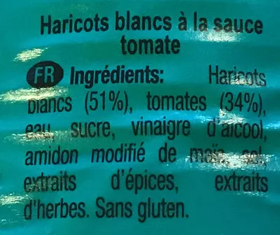 Liste des ingrédients du produit Baked beans in tomato sauce Heinz 415 g, 212 g (осн. продукт)