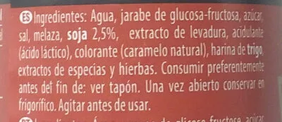 List of product ingredients Salsa Dulce Especiada Asiática Heinz 150 ml