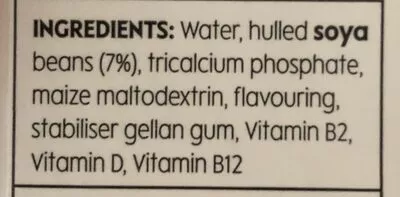 List of product ingredients soya drink unsweetened Essential Waitrose 1 l