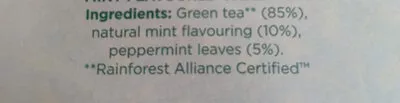 List of product ingredients Tetley Green Tea Mint Tetley 40g