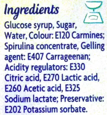 Liste des ingrédients du produit Gel Food Colour Ultra-Violet Dr. Oetker 10g