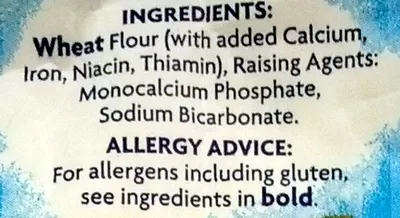 Lista de ingredientes del producto Self Raising Flour McDougalls 1.25kg