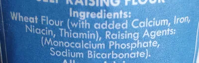 Lista de ingredientes del producto Self Raising Flour McDougalls 500g