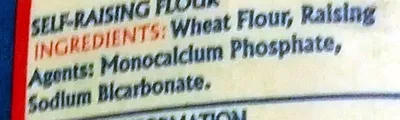 Lista de ingredientes del producto Self-Raising Flour Be-Ro 500 g