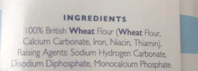 Lista de ingredientes del producto Self Raising Pre-Sieved Flour Homepride 1kg