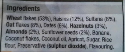 List of product ingredients Wholewheat muesli Morrisons 1 kg