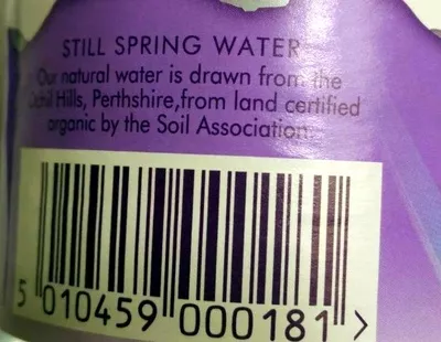 List of product ingredients Still spring water Highland Spring 250 ml