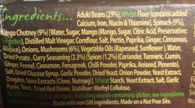 List of product ingredients Aduki Bean Melts Cauldron 220 g