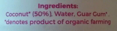 List of product ingredients Coconut milk Suma 400 ml