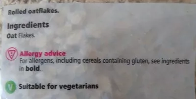List of product ingredients porridge oat tesco 1kg