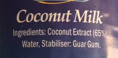 List of product ingredients Pride Coconut Milk consumers pride 400ml