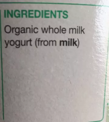 Lista de ingredientes del producto Rachel's Organic Natural Yogurt Rachel's, Rachel's Organic 500g