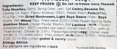 List of product ingredients Bean curd skin roll Happy Buddha 300g
