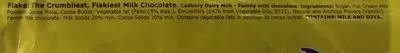 Lista de ingredientes del producto Cadbury flake chocolate bar original Cadbury 