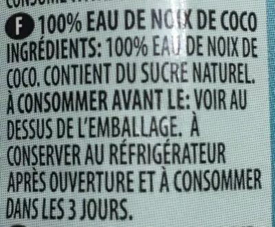 List of product ingredients Eau de Coco Grace 330 ml