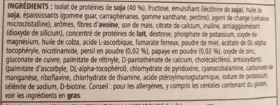 Lista de ingredientes del producto Herbalife boisson vanille creme Herbalife 56 gr