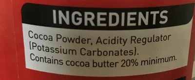 Liste des ingrédients du produit Cocoa Asda 250g