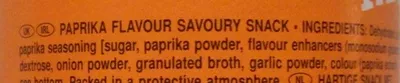 List of product ingredients paprika pringles 190g