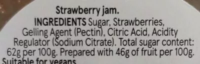 Lista de ingredientes del producto Squezzy strawberry Jam Tesco 340 g
