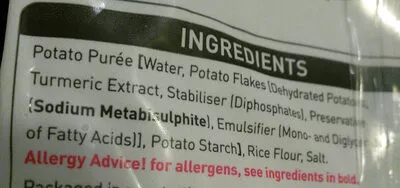 List of product ingredients Gnocchi Asda 500