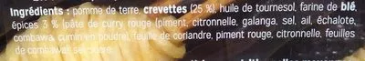List of product ingredients Crevettes marinées enrobées de fils aux pommes de terre croustillants L'Apéro du Poissonnier 160 g