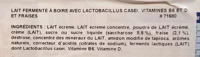 List of product ingredients Actimel Strawberry Danone 1.2kg