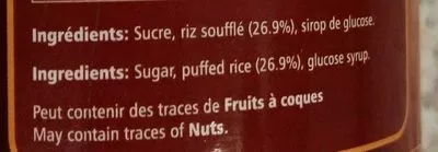 List of product ingredients Riz soufflé caramélisé Alfalfa 300 g